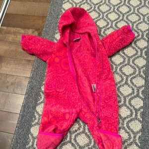 Columbia red/purple warm body suit size 3-6 months
